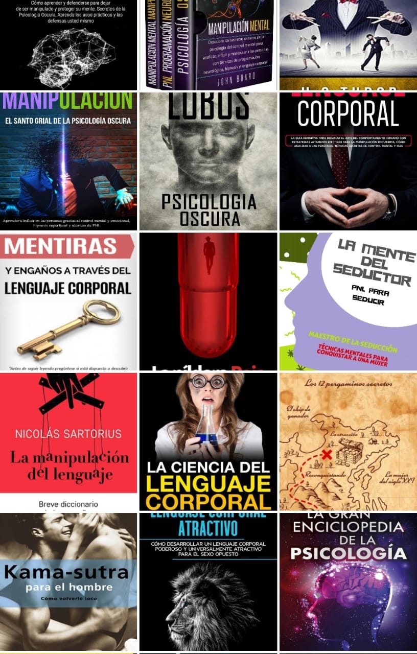 50 Libros Prohibidos de Manipulación, Seducción y Dominio Psicológico 🧠🖤