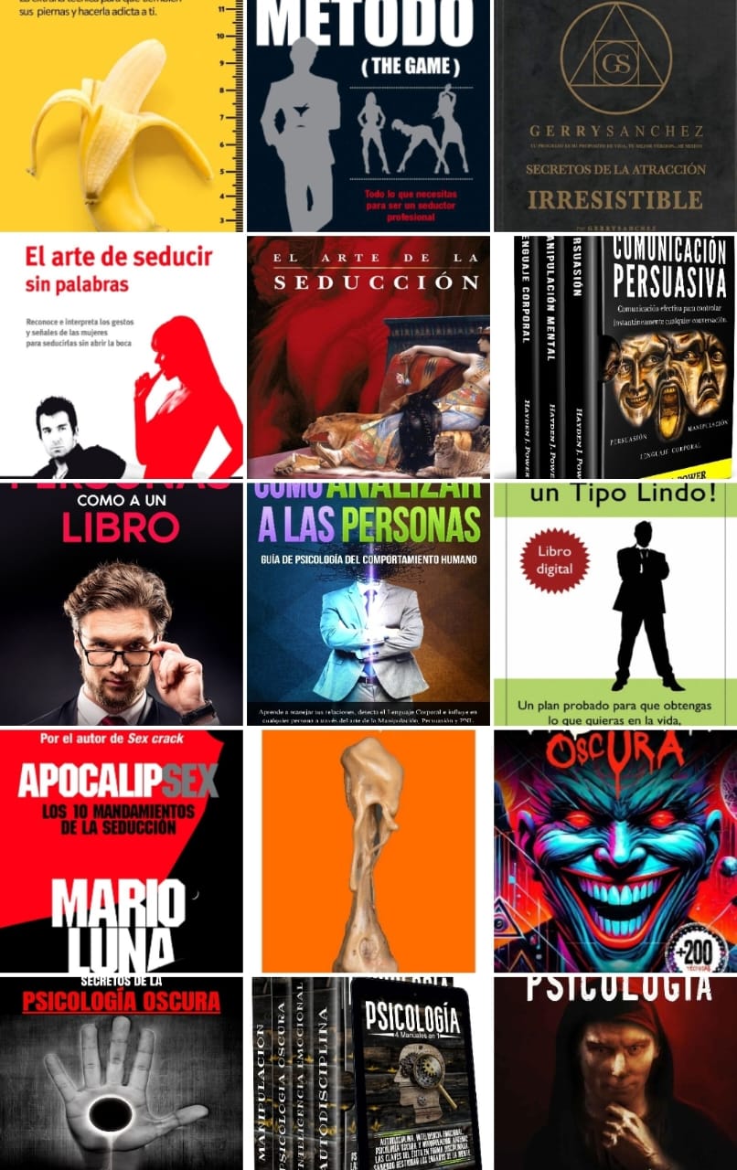50 Libros Prohibidos de Manipulación, Seducción y Dominio Psicológico 🧠🖤
